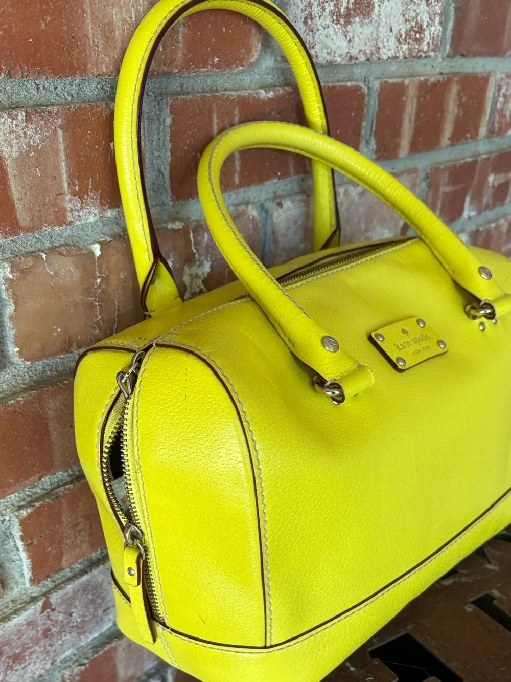 Kate Spade Sunshine Yellow Satchel Shoulder Top Handle Doctor Style Handbag